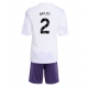 Maillot de foot Manchester United Diogo Dalot #2 Extérieur vêtements enfant 2025-26 Manches Courtes (+ pantalon court)